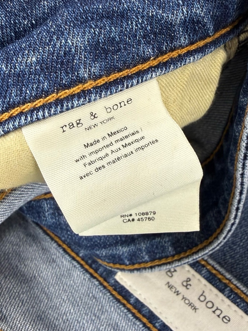 Rag & Bone Dre Low Rise Slim Boyfriend Jeans Womens 31 Julienne Blue Stretch - Picture 5 of 14